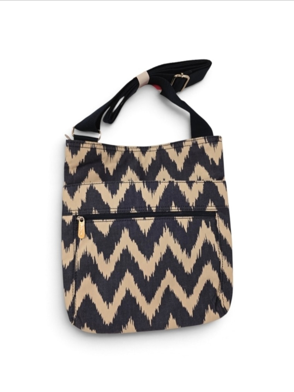 *LOW START* Thirty-One NWT Beige and Black Chevron Crossbody Bag MSRP$48
